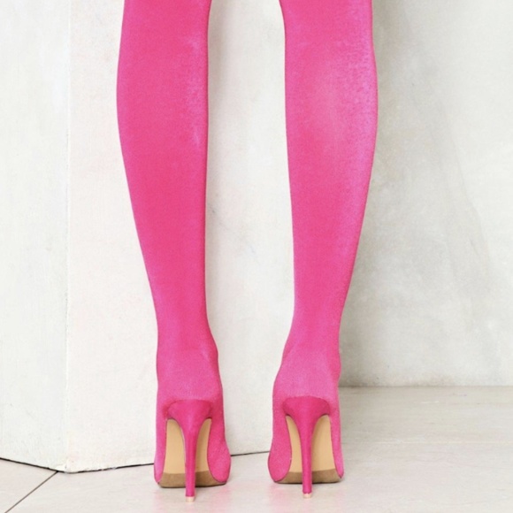 Pop Up Thigh-High Boot FUCHSIA - Picture 3 of 4